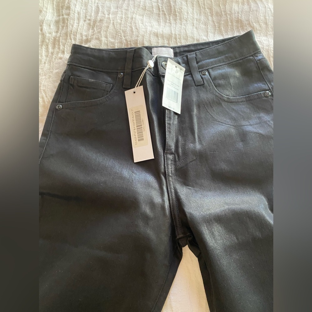 shinny coated black jeans NWT jonathan simkhai